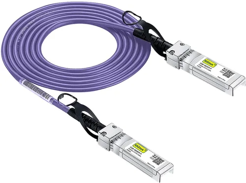 10Gtek [Cable DAC SFP+ de 10G de color Very Peri - Cable SFP Twinax para Cisco SFP-H10GB-CU0.3M, Meraki MA-CBL-TA-0.3M, Ubiquiti UniFi, D-Link,