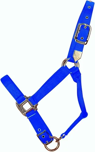 Miniatura 9 de Hamilton Caballo de lujo Halter, nailon de triple capa de 3/4 pulgadas con correa ajustable para la barbilla, potro o mini caballo, 100-200 libras