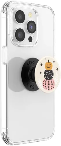 Miniatura 2 de PopSockets Agarre para teléfono con soporte expandible, adhesivo, PopSocket de Halloween - Pila de calabazas