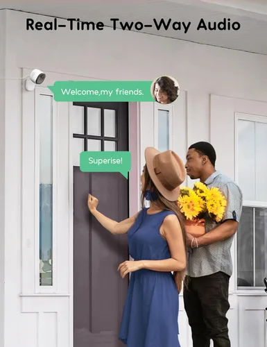 Miniatura 4 de winees Cámaras de seguridad para exteriores, cámaras Wi-Fi 2K con cable para seguridad en el hogar, cámara interior 2.4G, detección de IA