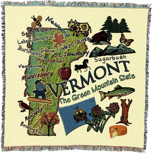 Miniatura 37 de Pure Country Weavers State of Alabama - Manta cuadrada para regalo, manta de tapiz tejida de algodón, fabricada en los Estados Unidos