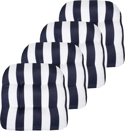 Miniatura 69 de Sweet Home Collection - Cojines para silla de patio al aire libre, cojines prémium con relleno grueso y cómodo de fibra, con tul, 19 x 19 pulgadas