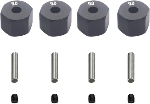 Compartir Goo Aleación de Aluminio 0.472 in Rueda Drive Hex Hub Adaptador con Pasadores Compatible con Axial SCX10 90046 Tamiya CC01 1/10 RC Crawler