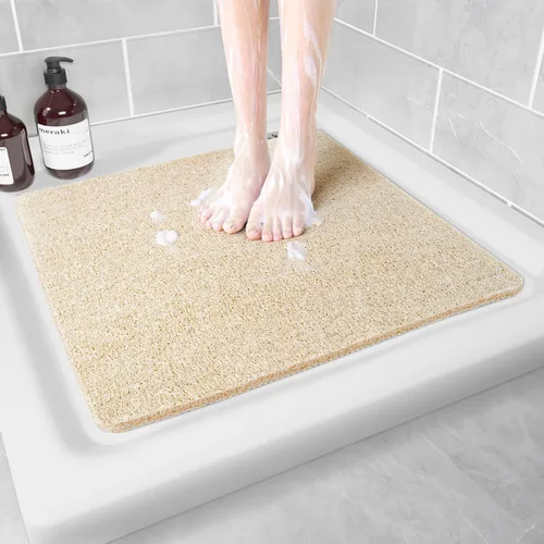 Miniatura 42 de Hargiis - Tapete antideslizante de secado rápido para bañera, piso, baño, ducha, cocina, hogar, hotel (color blanco, 24 x 24 pulgadas)