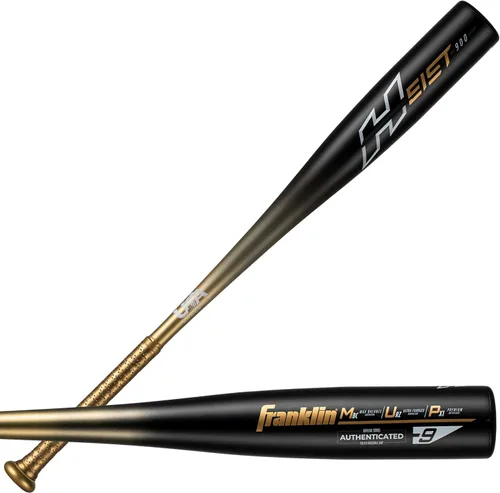 Franklin Sports Bate de béisbol juvenil – Heist Bates de béisbol para niños de 8 a 12 años – Barril grande de 2 5/8 pulgadas Bate de metal para Negro