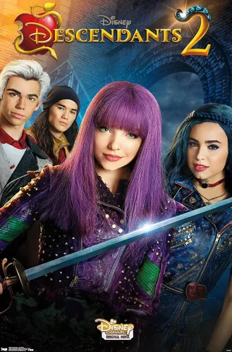 Miniatura 13 de Trends International Disney Descendants 2 - Póster de pared de una hoja, 14.725 x 22.375 pulgadas, versión enmarcada de madera de granero