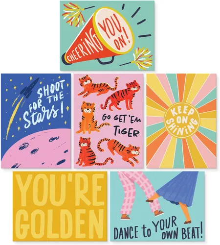 Sweetzer & Orange S&O - Juego de 24 tarjetas inspiradoras coloridas con sobres, hojas de felicitación en blanco, caja surtida, notas de afirmación