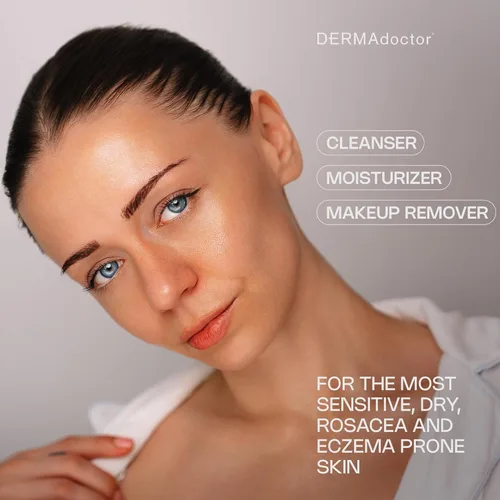 Miniatura 2 de DERMAdoctor Aceite limpiador hidratante y removedor de maquillaje; limpiador facial suave sin fragancia formulado por dermatólogos con aceite