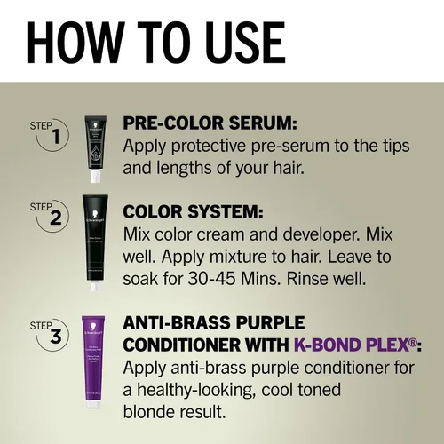 Miniatura 5 de Schwarzkopf Tinte para Cabello Rubio con Queratina, 11.4 Rubio Perla de Elevación Alta, Color de Cabello Permanente de Calidad Profesional, Sistema