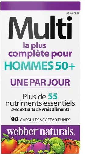 Miniatura 12 de Webber Naturals Más de 50 cápsulas vegetarianas más completas para hombres, 90 cápsulas vegetarianas