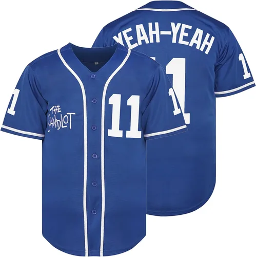 Miniatura 9 de The Sandlot Benny The Jet Rodriguez Michael Squints Palledorous Alan Yeah-Yeah McClennan Bel Air Jersey de Béisbol con Impresión 3D 11-gris