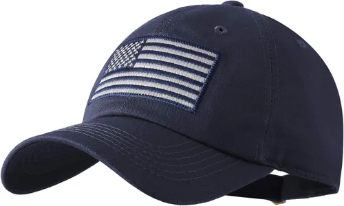 Miniatura 51 de IIN Gorra de béisbol con bandera estadounidense para hombres y mujeres, de perfil bajo, militar, militar, militar, para papá