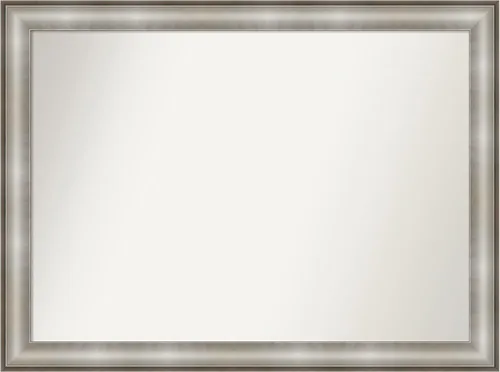 Miniatura 151 de Amanti Art Espejo de baño plateado para sobre fregadero, 28 x 47 pulgadas, espejo rectangular de plata imperial, marco de madera tradicional de gran