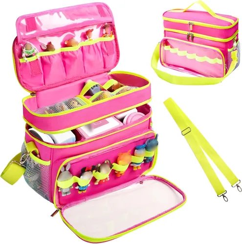 Tesuko Estuche de transporte compatible con el juego de iniciación Toniebox, bolsa de almacenamiento de doble capa para personajes de figuras de