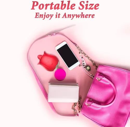 Miniatura 7 de Vibrador de juguete rosa para mujer, mini estimulador de clítoris para lamer la lengua con 9 placeres vibradores para estimulación del clítoris