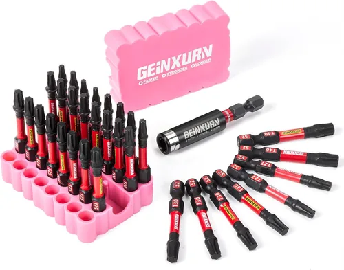 Miniatura 16 de Geinxurn Juego de puntas de destornillador de impacto, 99 piezas de 1 "/2 "multi cabeza magnética S2 puntas de destornillador de acero