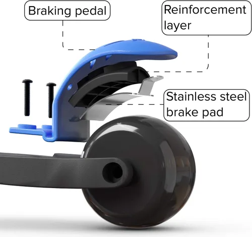 Miniatura 3 de 6KU - Patinete para niños de 3 a 10 años con ruedas flash, scooter infantil de 4 alturas ajustables, ruedas LED de poliuretano extra anchas, scooter