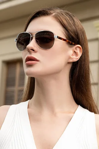 Miniatura 32 de CARFIA Gafas de sol polarizadas para mujer, protección UV, brazos de acetato, marco de metal, sombras para mujer, CA3216