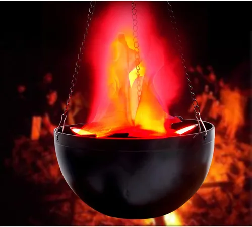 Miniatura 10 de ele ELEOPTION Luz LED electrónica de efecto simulado de llama de fuego falsa, sin calor base de soporte de llamas artificiales de Halloween, centro