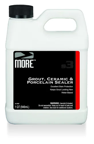 MORE Sellador de lechada, cerámica y porcelana para azulejos – Sellador de lechada a base de agua – Protección contra manchas, azulejos y lechadas –