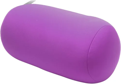 Miniatura 8 de Emivery Almohada ortopédica redonda de microcuentas para el cuello cilíndrico, almohada de espuma viscoelástica que reduce el dolor de espalda, Negro