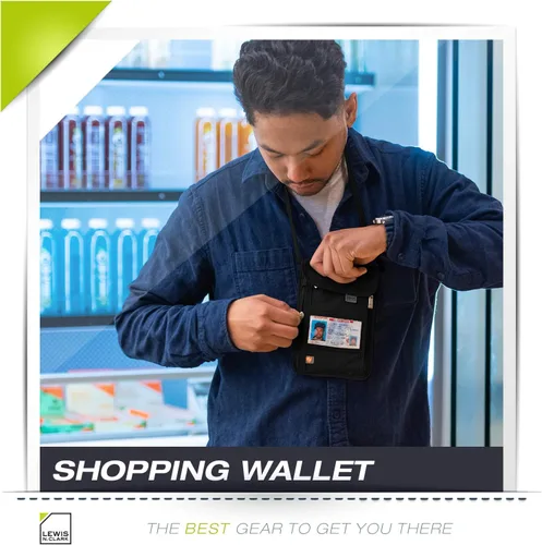 Miniatura 6 de Lewis N. Clark cartera de bloqueo RFID para Cuello), 1267BLK