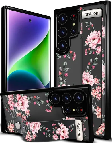 Miniatura 118 de Compatible para Samsung Galaxy S23 Funda Bonita con Correa Soporte Dedo Kickstand, Fundas de Silicona Geniales de Diseñador Funda Cover - Mariposa