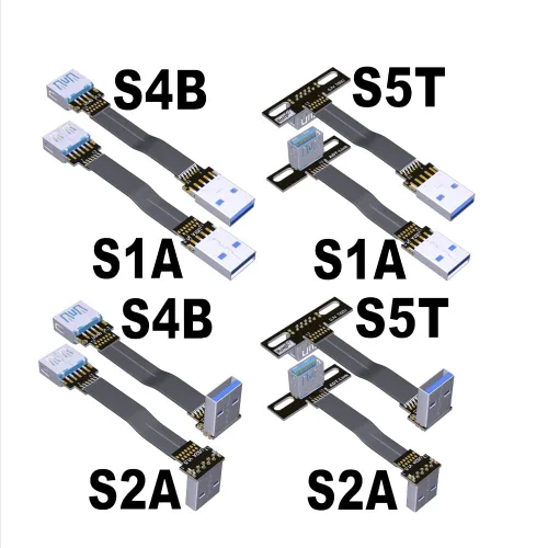 Miniatura 3 de ADT-Link - Cable de extensión USB 3.0 tipo A macho a USB A hembra, 90 FPV, delgado, plano, suave, flexible, FPC (2.0 in, S1A-S5T)