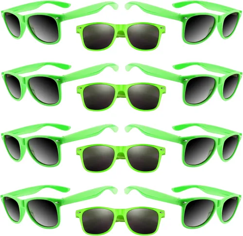 TUPARKA Paquete de 20 lentes de sol para niños a granel para fiestas de verano en la piscina, fiestas de cumpleaños, bolsas de golosinas, color verde