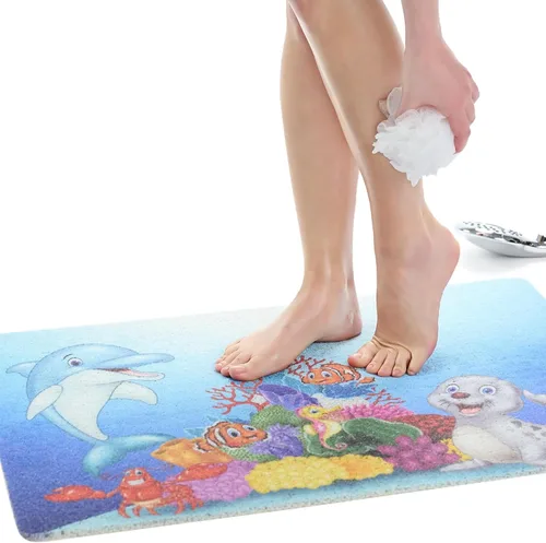 Miniatura 26 de Tapete de ducha antideslizante para bañera - Tapete de baño de lufa para baño - Tapete de baño de 40 x 16 pulgadas - Alfombra de baño antideslizante