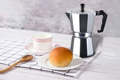 Miniatura 5 de Kitchen Sense - Cafetera de aluminio pulido, 6 tazas