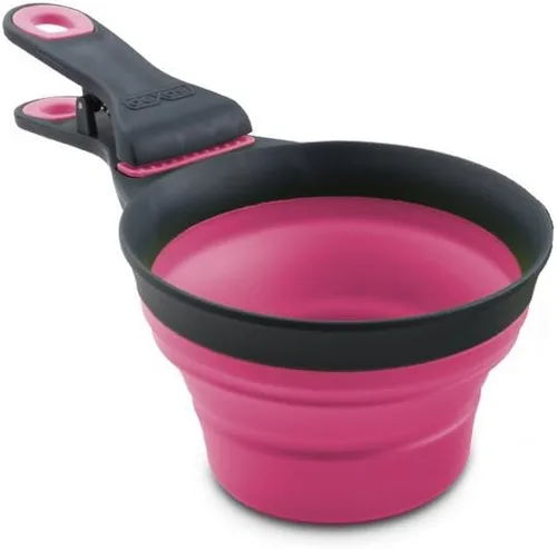 Miniatura 17 de Dexas Pets Cuchara KlipScoop Plegable Plegable para Comida Seca de Perro y Clip para Bolsa de Comida de Perro, Capacidad de 2 Tazas, Azul Pro Azul