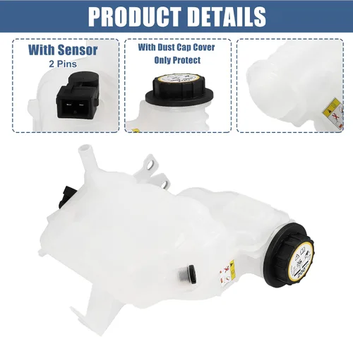 Miniatura 6 de X AUTOHAUX 1 Unidades Refrigerante Radiador Depósito Depósito LR020367 Refrigerante Desbordamiento Expansión Botella con Tapa y Sensor para Land