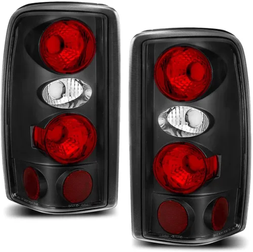Miniatura 2 de AmeriLite para 2000-2006 Chevy Tahoe Suburban/GMC Yukon Denali XL, Juego de Conjunto de Luces Traseras de Reemplazo Estilo Euro Negro - Lado