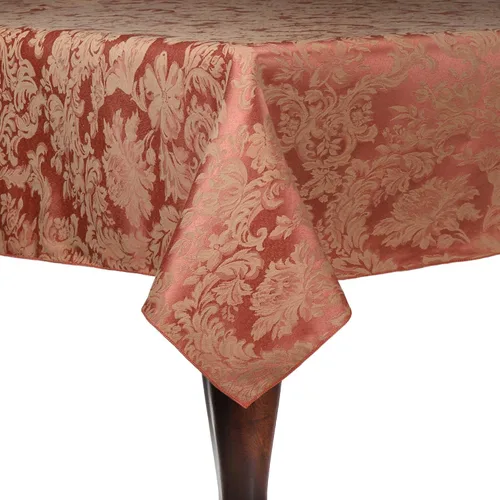 Miniatura 13 de Ultimate Textile Miranda - Mantel rectangular de damasco (70 x 144 pulgadas), color burdeos