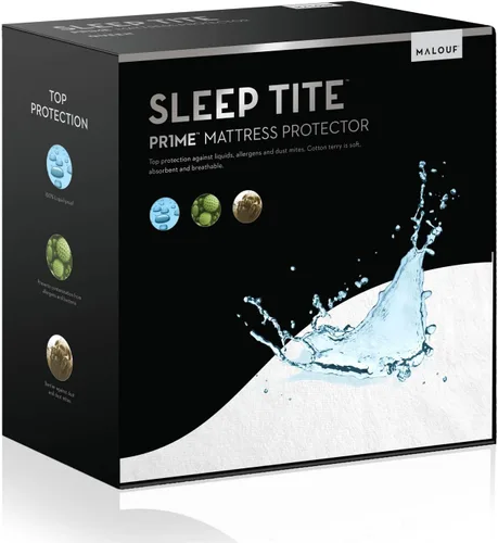 Miniatura 8 de Colchón protector Sleep Tite garantía de por malouf hipoalergénicos 100% impermeable , Algodón, Blanco, gemelo