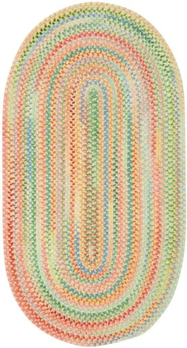 Miniatura 6 de Capel Rugs Baby's Breath - Alfombra ovalada trenzada (2 x 3 pulgadas), color natural