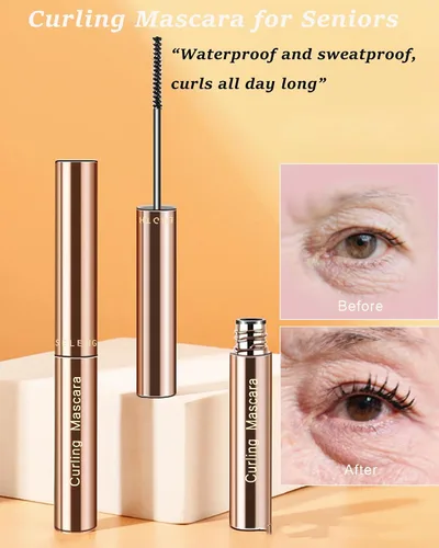 Miniatura 2 de Máscara de pestañas negra para mujeres mayores con pestañas cortas y finas, longitud y volumen extremos, impermeable, a prueba de manchas, ultra