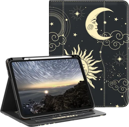 Miniatura 27 de OKP Funda para iPad de 11 pulgadas (A16) 2025 / 10ª generación 2022, para iPad 11ª/10ª de 10.9 pulgadas con funda de cuero PU de visualización Rosa