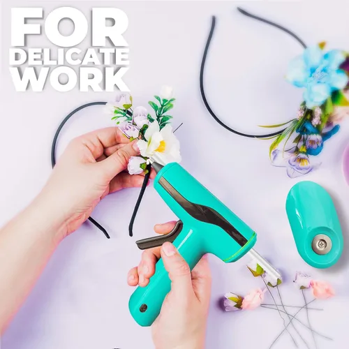 Miniatura 3 de MONVICT - Pistola de silicón inteligente con apagado automático, kit de mini pistola de pegamento sin cable con batería de 2.2A, bolsa