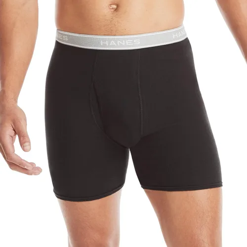 Miniatura 3 de Hanes Calzoncillos tipo bóxer para hombre, ropa interior de algodón suave y transpirable con cintura ComfortFlex, paquete múltiple