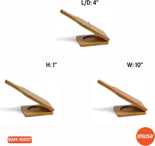 Miniatura 7 de IMUSA BAM-10007 Jumbo Tostonera, Natural - Pataconera de bambú, prensa de plátano, máquina para hacer tortillas y quesadillas, prensa de masa