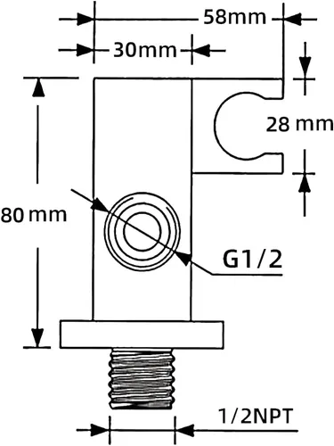 Miniatura 5 de AYIVG Soporte de pared de latón para baño, ajustable, de mano, con acabado negro