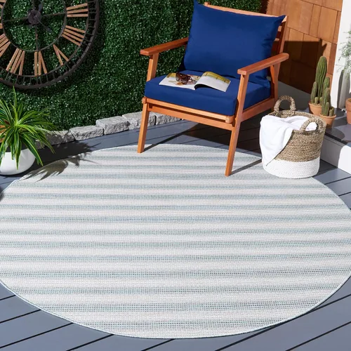 Miniatura 40 de SAFAVIEH Hampton Collection - Alfombra lavable para exteriores de 2 x 9 pies, color marfil y gris, no desprende pelusa y fácil de limpiar, ideal