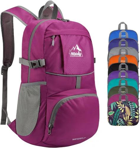 Miniatura 8 de WATERFLY Mochila de senderismo plegable: mochila de día de 25L ultra ligera para mujer y hombre - pequeña mochila plegable compacta para deportes al