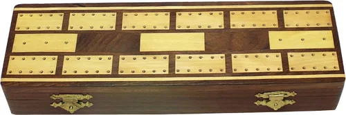 Miniatura 6 de Juego de mesa de madera para cuna, 2 cartas, 6 clavijas de metal, regalos de Navidad