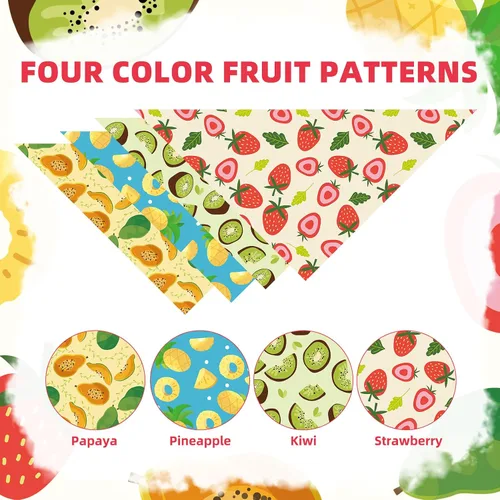 Miniatura 4 de PUPTECK Bandana de cumpleaños para perro, traje de 4 piezas, bufanda de babero triangular suave para mascotas, suministros de decoración de fiesta