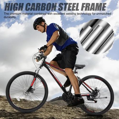 Miniatura 2 de Ktaxon Bicicleta de Montaña 24/26/27.5 Pulgadas para Hombres y Mujeres con Bicicletas de 21 Velocidades para Adultos, Freno de Disco Doble