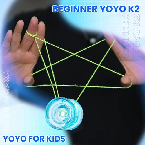 Miniatura 5 de MAGICYOYO Paquete de Regalo de 2 Yoyos - Yoyo Sensible K2 de Cristal y Yoyo Metálico No Sensible N11, Yoyo de Doble Propósito para Niños y Adultos