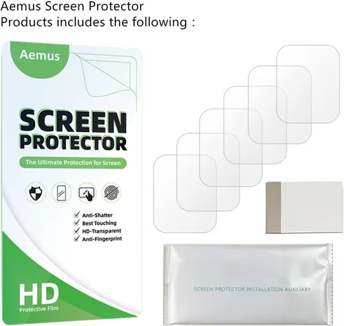 Miniatura 7 de Protector de pantalla compatible con TOOBUR IDW17 Smart Watch 2.01 (paquete de 6) película suave de TPU transparente, compatible con OCTANDRA